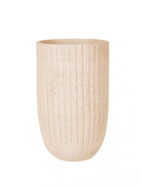 Polystone Lourdee Cylinder Pflanzvase smoke 50 cm