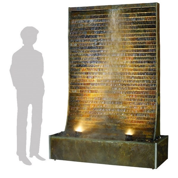 Cesar 200 | Buntschiefer Terrassen- und Zimmerbrunnen