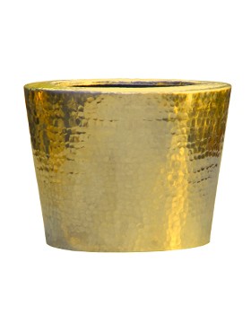 Pflanzkübel Elegant Aluminium gehämmert - Goldfarben