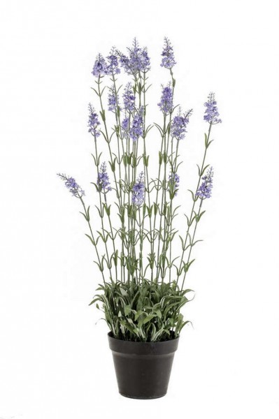 Lavendelbusch 80cm - Kunstpflanze im Plastiktopf