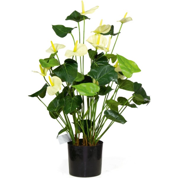 Anthurie / Anthurium creme 80 cm Kunstpflanze