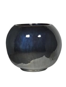 Globe Pflanzgefäß | Metallglanz Keramik